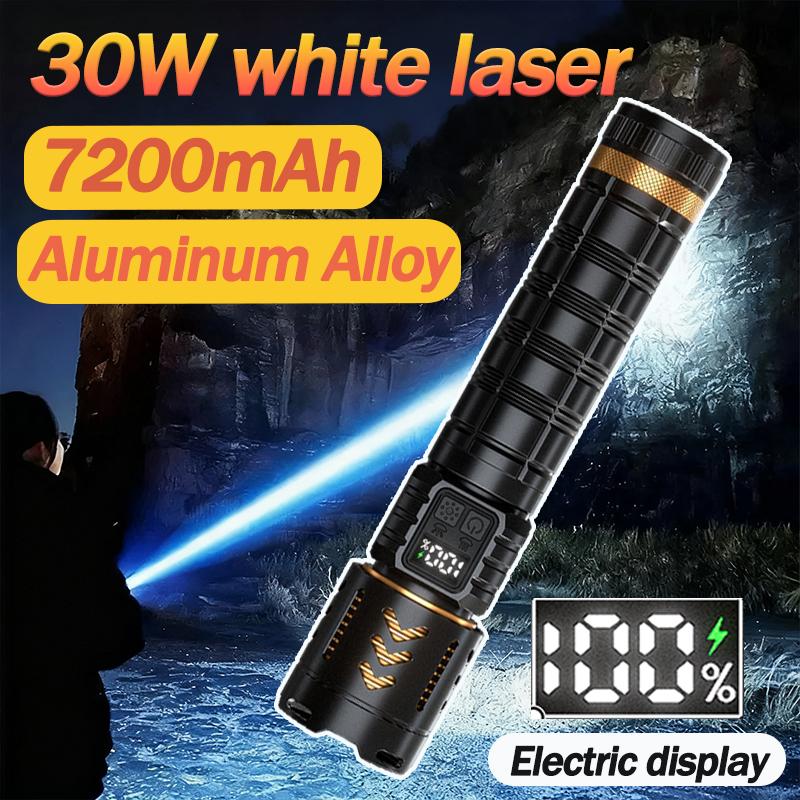 Strong Light Flashlight Rechargeable Aluminum Alloy,drop Resistant and Cold Resistant,remote Flashlight,outdoor Exploration and Emergency Situations