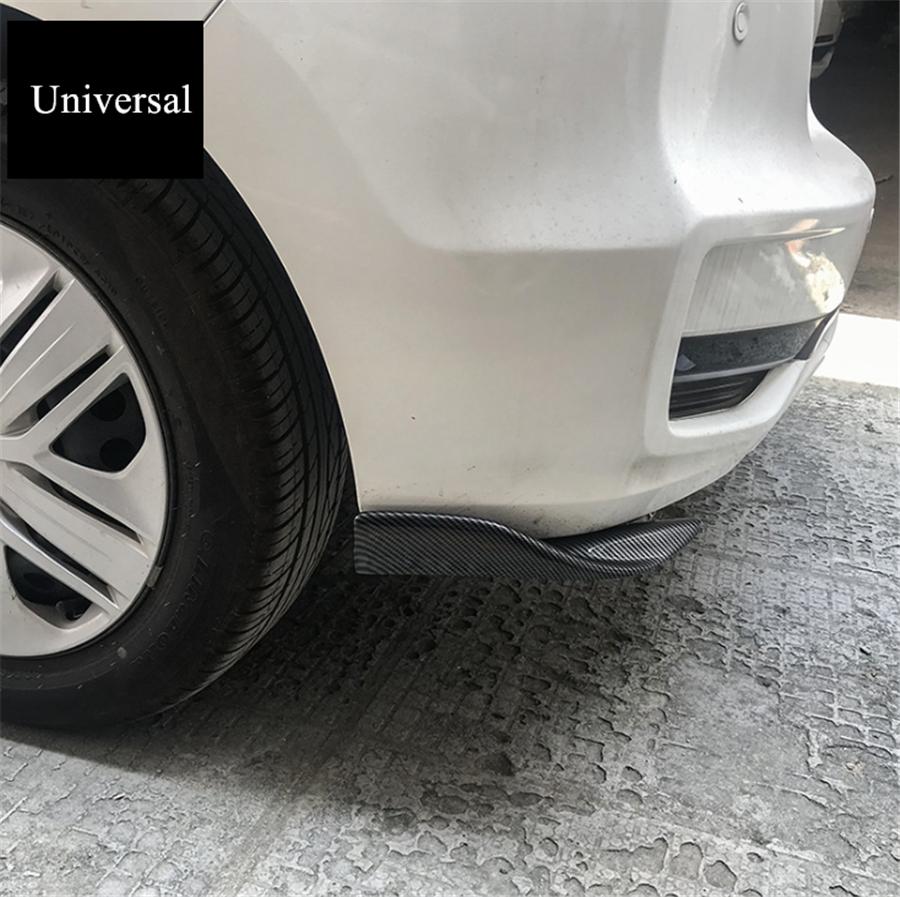 2ks Univerzální Vzhled Karbonových Vláken Auto Zadní Nárazník Spoiler Canards Ploutve Proti Nárazu Difuzor Lip Wrap Úhel Splitter Chránič Ochranné Sady