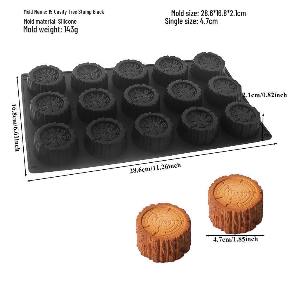 Moule à Gâteau Mousse et Bûche Dessert en Silicone 6 Cavités