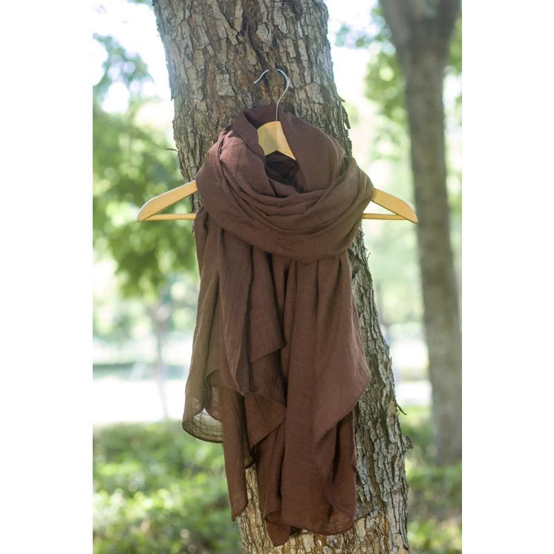 Autumn and Winter Cotton Blend Solid Scarfs For Ladies 75*190 Hijab Scarf for daily use