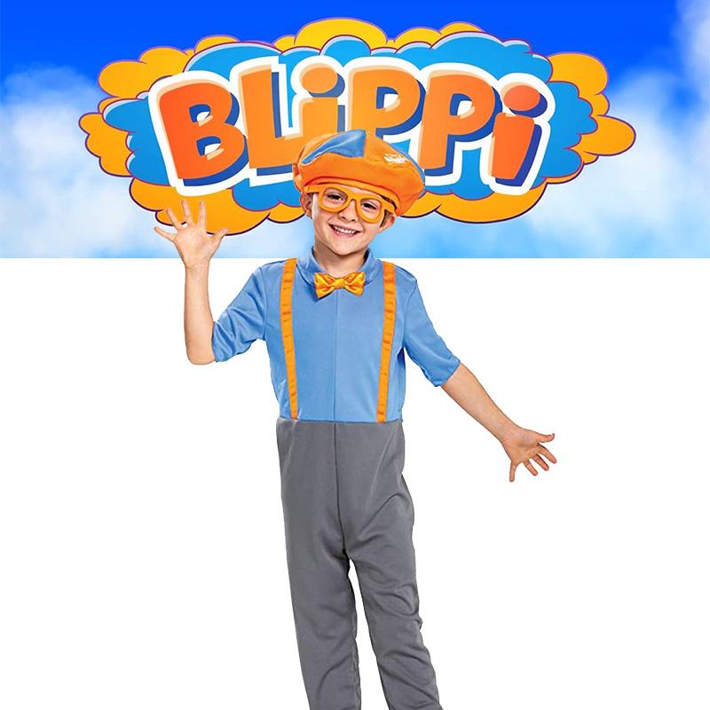 Costume Toys Blippi Kids Cosplay Outfit Cartoon Dress Party Halloween Events