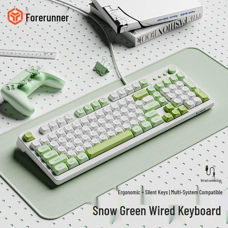 G98 Stummes mechanisch-anfühlendes Desktop-Tastatur- und Maussset für Büro und Zuhause