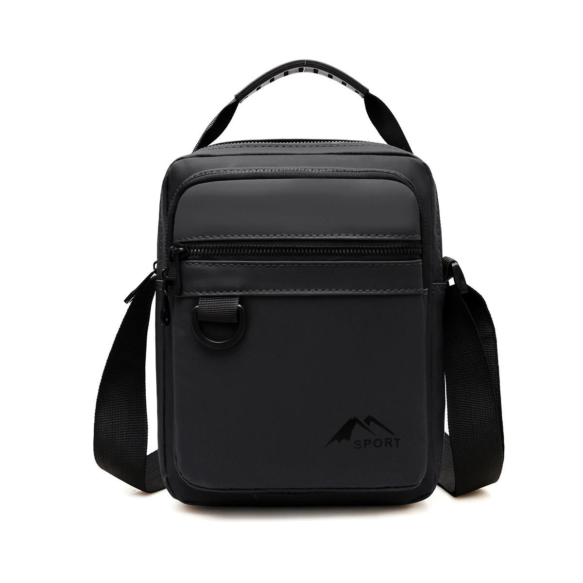 

Messenger Sling Bags for Men Casual Oxford Small Zipper Crossbody Pouch Simple Mini Crossbody Phe Bag Male Side Shoulder Bag чёрный