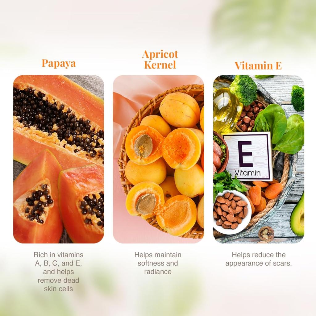 VLCC Papaya & Apricot Face Scrub 80g Pack of 2 | Gentle Exfoliating Scrub for Smooth Healthy Skin