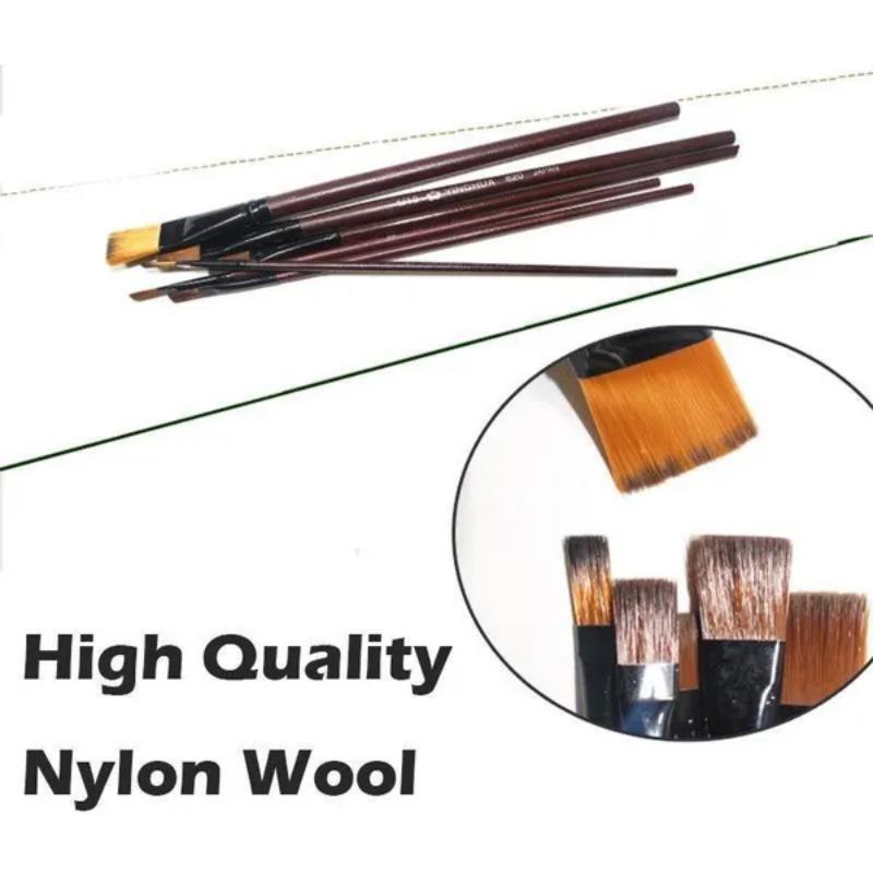 6 Pcs/set Painting Brushes Acrylic Watercolors Artist Paint Brushes Drawing Painting Supplies