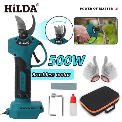 Brushless Electric Pruning Shears 500W Pruner Cordless Electric Garden Scissors Fruit Tree Cutter for Makita 18V Battery