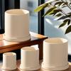 Nordic Red Clay Breathable Ceramic Bisque White Round Pot with Drainage for Succulent and Bonsai Plants, Includes Tray.