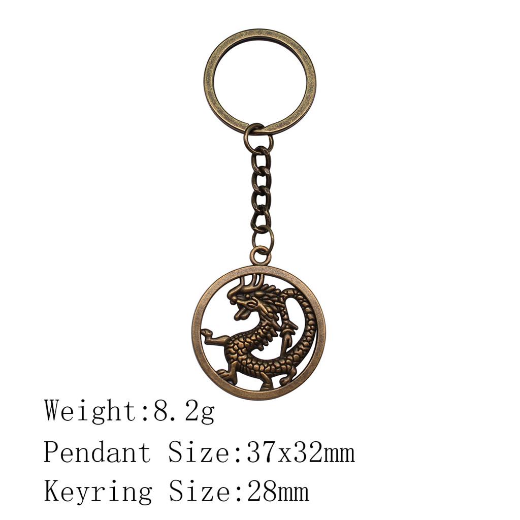 Thanksgiving Day Couple Keychain Dragon Snake Anime Key Ring Backpack Chains Women