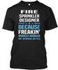 Fire Sprinkler Designer Tee T Shirt Made In the USA Size S To 5XL