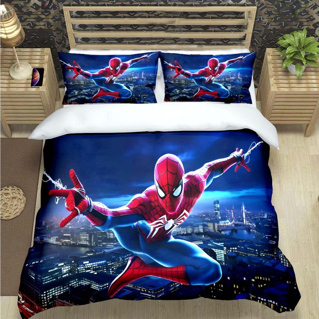 Fashion Superhero A-Avengers Print Bedding Set Duvet Cover Comforter Bed  Youth Kids Girl Boys Luxury Birthday Gift