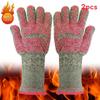 Luvas Resistentes ao Calor para Churrasco com Pegada de Silicone para Grelhar e Cozinhar ao Ar Livre