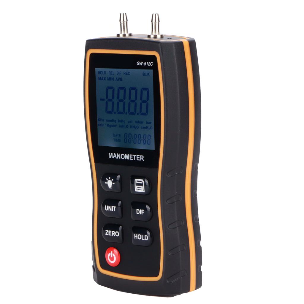 SNDWAY Digital Differential Manometer Handheld Air Gas Pressure Gauge Meter +/-103.42KPA
