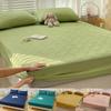 Quilted Mattress Cover Embossed Bed Sheet Mattress Protector Home Textile Solid Color Bed Cover Mattress Cover Thick Soft Cushion Bedding NoPillowcase