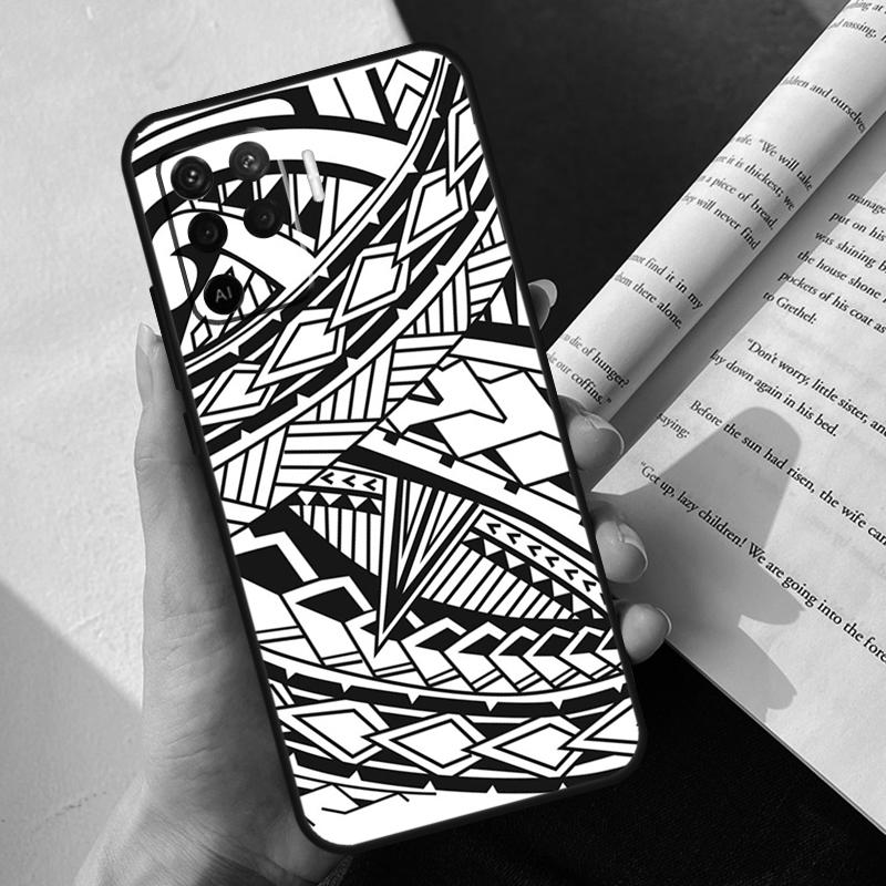 Maori Tribal Samoan Polynesian Case For Oppo A80 A60 A40 A78 A38 A18 A98 A58 A96 A76 A16 A94 A74 A54 A15 A17 A57 A77 A5 Pro
