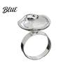 Mixed Metal Statement Ring Finger Imitation Pearl Embellishment Artistic Irregular