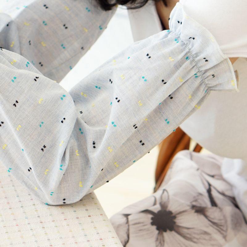 

Loose Fat Cotton Sunscreen Oversleeve Women s Summer Thin Long Oversleeve UV Protection Arm Sleeve Fat People Gloves Light gray blue lace L