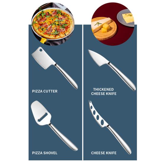 Cheese Cutter with Ergonomic Handle Design Stainless Steel Mirror Finish Utensils Rust-Resistant Cutter for Western Baking