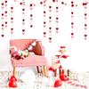Rose-Gold Pink Burgundy-Red Party-Decorations Garland - 52Ft Heart Paper Streamers Banner, Valentines Mothers Day Bachelorette Bridal Shower