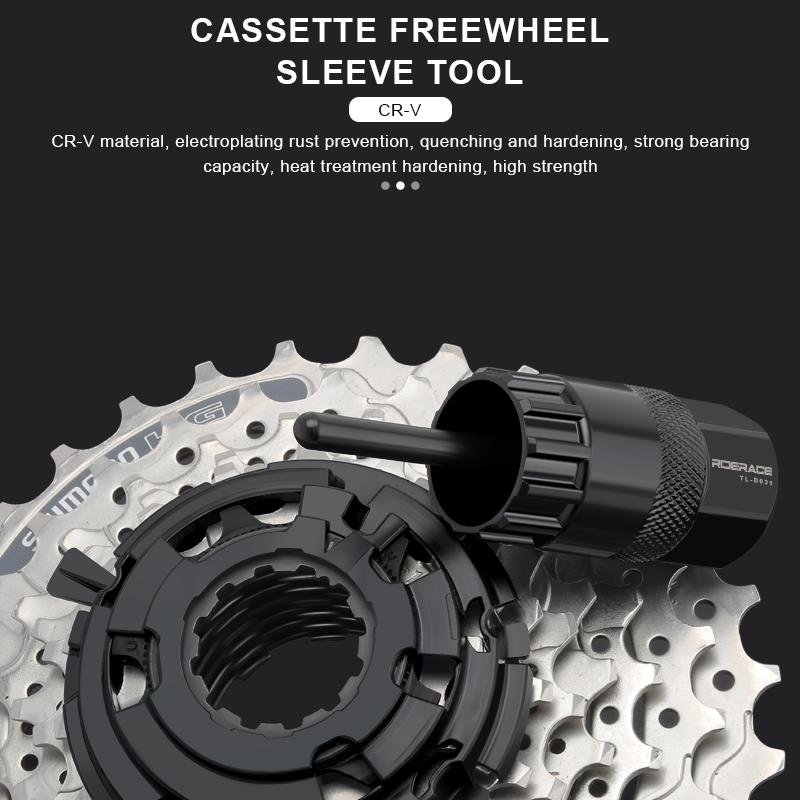 Bicycle Cassette Lockring Removal Tool 12 Teeth CR-V Steel Bike Cassette Flywheel Sprocket Remover Wrench Cycling Repair Tool