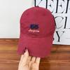 New letter embroidery showing face small soft top baseball hat men's and women's niche personality versatile sunshade cap