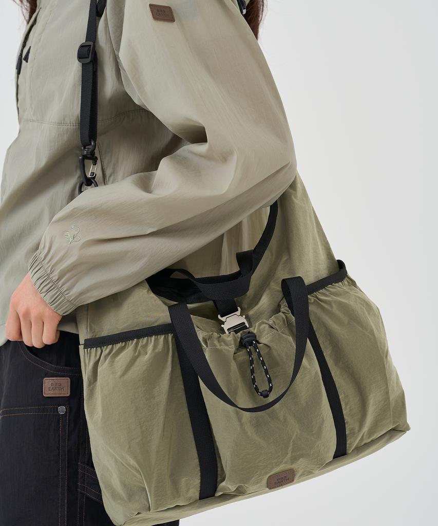 Bibissieoseu Light String Pocket Shoulder Bag_Ash Khaki