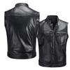 Wish Waistcoat: Stylish Zipper & Button Motorcycle Leather Vest