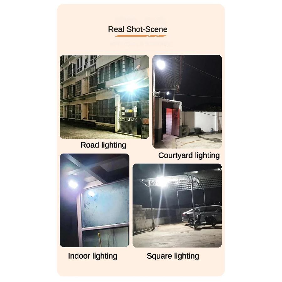 500W Duża Bateria Panele Słoneczne LED Reflektor Zdalne Sterowanie IP67 Zewnętrzna Lampa Ścienna Zasilana Słonecznie Korytarz Ogród Dekoracja