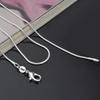 New Fine 925 sterling silver necklace women, silver fashion jewelry Snake Chain 1mm Necklace 16 18 20 22 24"