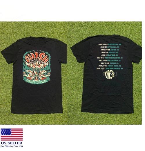 Phish Summer Tour 2025 Concert Dates Black TShirt Rock Band All Size S5XL Unisex T-Shirt S