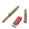 Deff Ballpoint Pen Extra Short for Men and and Business Brass Ballpoint Pen Refill, Design, Women, Oil-Based Water-Based Ink, Use, Finish. (Premium