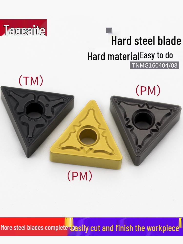 CNC Lathe Double-Sided TNMG160404/08 Triangular Insert for OD/ID Clamping