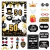 Birthday Photo Party Prop Set With Paper Frame Cartoons Decor For Ages 18 80 To
