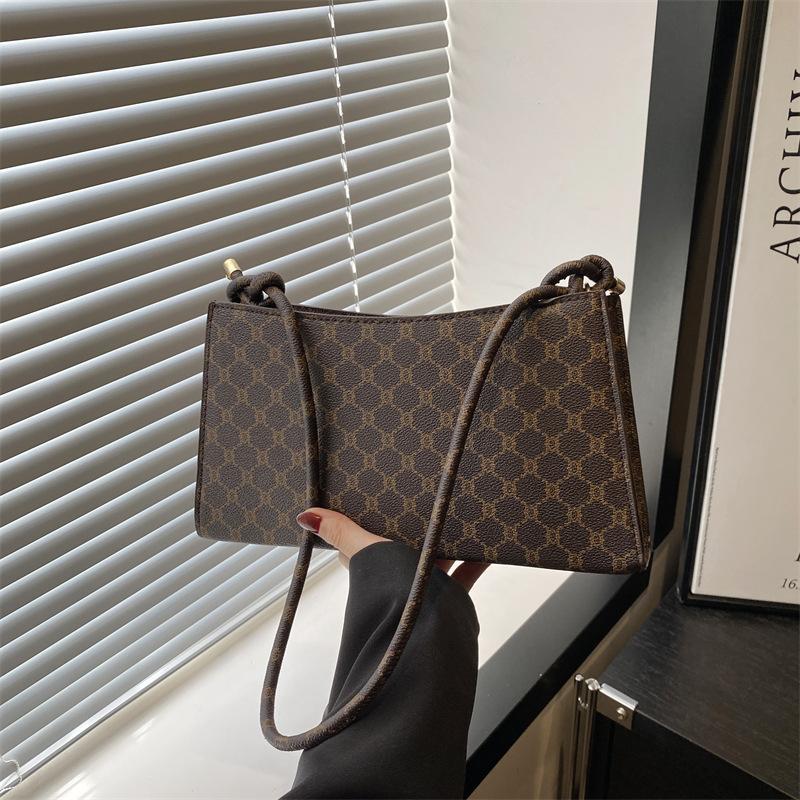 

Ретро Мода Принтованный Тренд Универсальная Повседневная Женская Сумка Через Плечо Летняя Нишевая Сумка Под Мышку Портативная