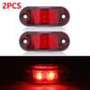 2/4Pcs Led Side Marker Lights 12v 24v Trailer Trucks Car Warning Lamp Clearance Signal Strobe Light Waterproof Oval Amber Lamp