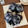 Vintage Plaid Butterfly Knot Hair Clip Women's Back Of Head Bun Shark Hair Clip Hair Accessories