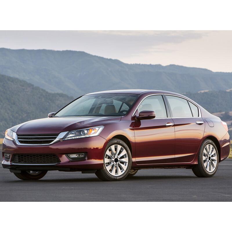 Carbon Fiber Black Side Door Handle Cover Overlay Trims For Honda Accord 2013-17