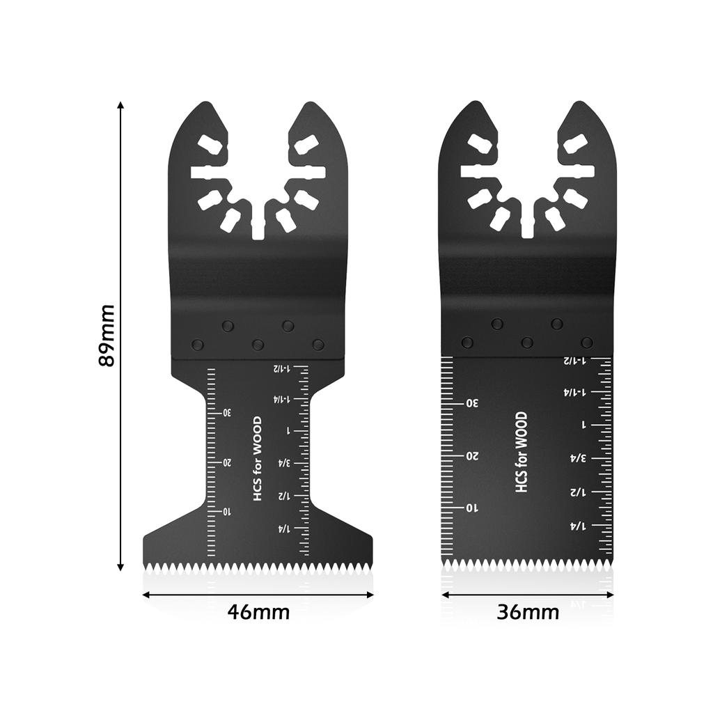 50Pcs Oscillating Saw Blades Set Quick Release Multitool Saw Blades for Cutting Wood Plastic Metal High Precision Sharp Blades