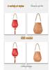 Waterproof Solar USB-Charging Red Bamboo Lantern for Outdoor Wedding Décor