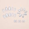 Silver fine flash cold short oval versatile European and American style removable manicure press on nails