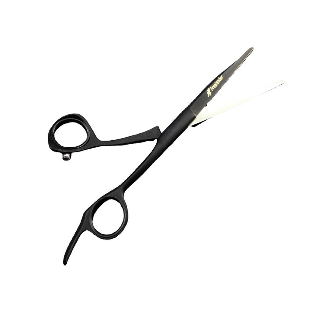Black Blind Hole Professional Hairdressing Scissors: Barber & Bangs Shears