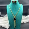 Vintage Design Exudes A Sense Of Luxury Fashion Versatility Adjustable Temperament. Sweater Chain Set Includes Necklaces Earrings