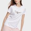 FILA Logo Print Loose Fit Round Neck Short Sleeve T-Shirt Women tops White F51W328102F-WT