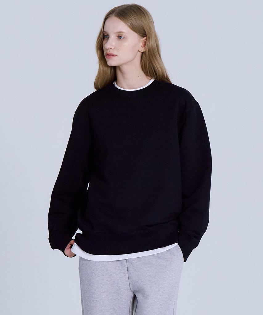 Basic House Women'S Cp Terry Sweatshirt Black Lyts0201