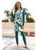 Southeast Asian Muslim Modest Swimwear Set: Four-Piece Full Coverage with Sun Protection