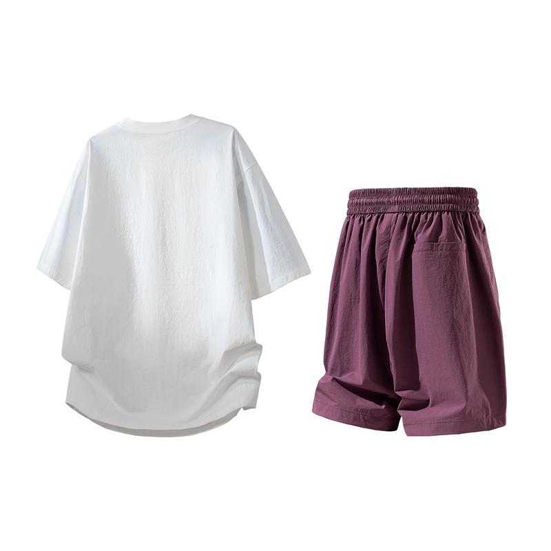 Conjunto Casual, Conjunto de Manga Corta, Conjunto Casual de Dos Piezas para Hombre de Verano