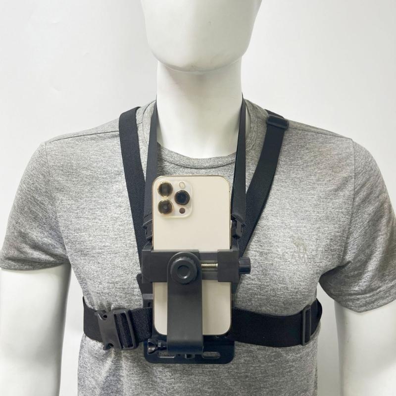 First-Person Perspective Accessories Phone Chest Strap Harness Chest Mount Strap Holder for Sports Camera Phone