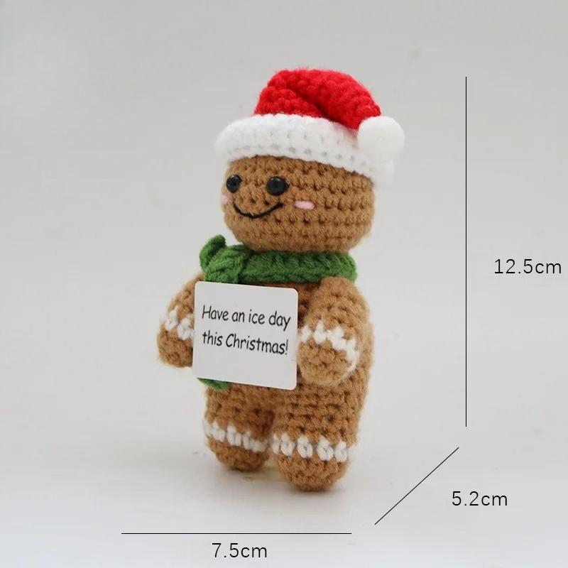 Weihnachts-Häkelpuppen Niedliche Positive Häkeltiere Handgefertigte Gestrickte Weihnachtsgeschenk-Dekoration
