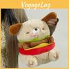 Hamburger Dog Plush Stuffed Animal Toy With Pp Cotton Filling For Kids Gift