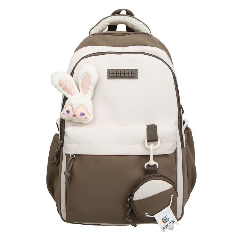 

Студенческий рюкзак, женская школьная сумка, кампус, рюкзак большой емкости кофейный