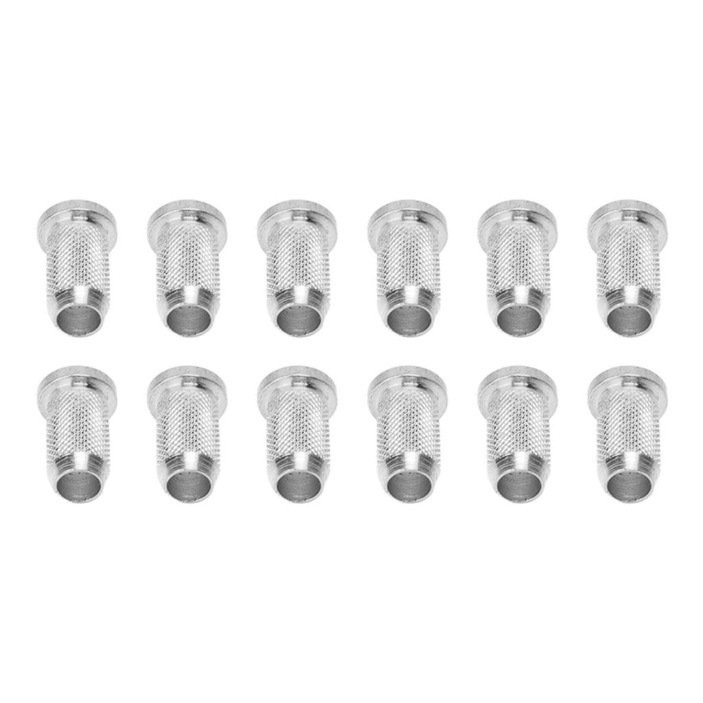 12PCS Guitar Bridge Body Through Ferrules Replacement Metal Electric Guitar String Bushings
